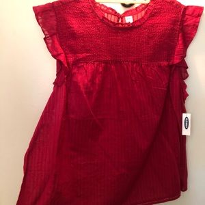 Old navy ruffle sleeve, smock neck top